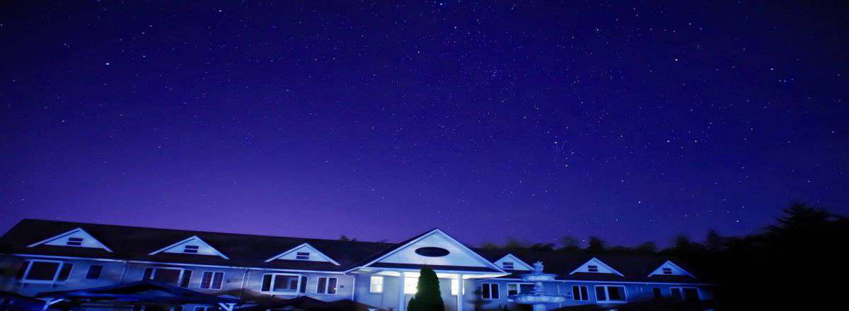 日光・鬼怒川温泉にあった格安宿の星がきれいな夜景写真